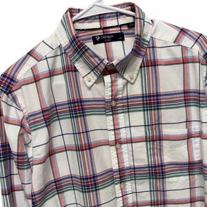 Cremieux‎ Classics Mens Large Plaid Button Down Shirt Multi-Color Long Sleeve L